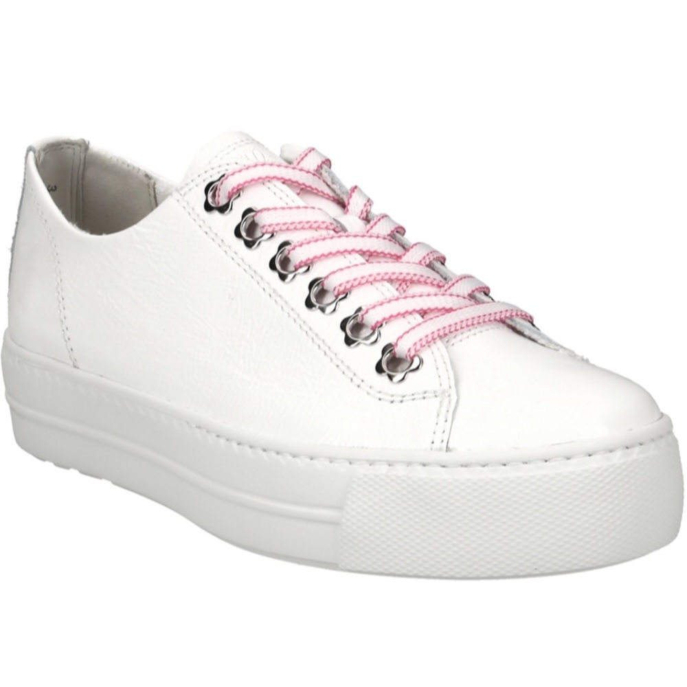 Low Top Platform Sneakers. WHITE PATENT LEATHER. US sizes